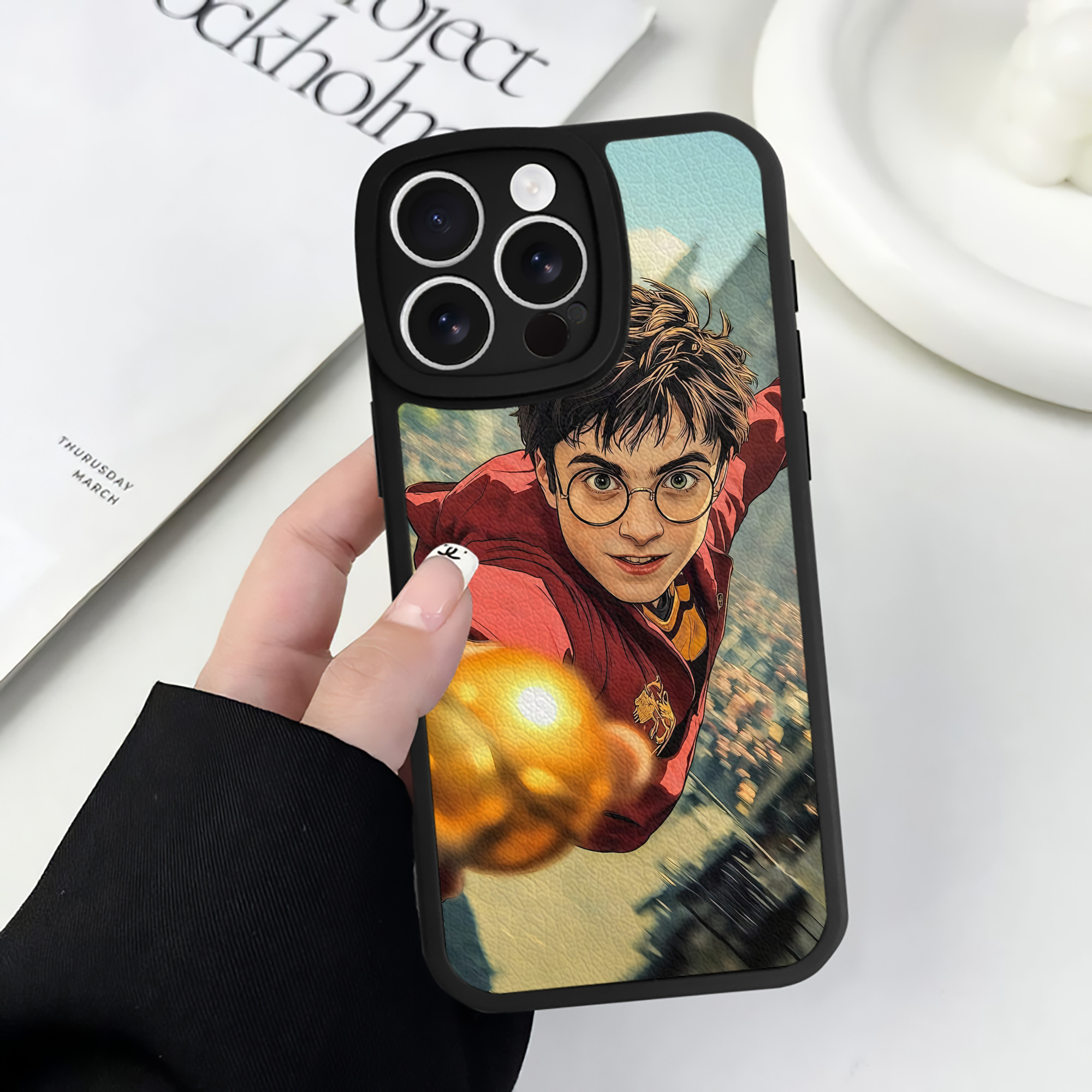 （画像用） Harry Potter ハリー・ポッターシリーズ 【iPhone 16シリーズ対応】シリコンスマホケース（レザー調） 材質：シリコン
